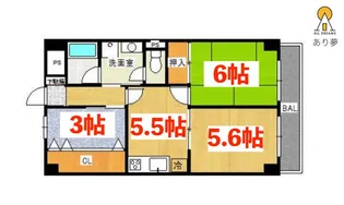 ポートハイム弘明寺第三【3階】の間取り