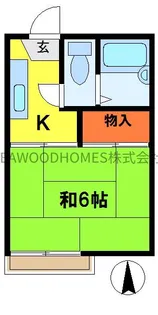 加藤ハイツ【2階】の間取り