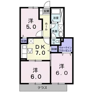 NOVA 2001 B【1階】の間取り