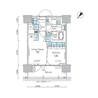 HARUMI FLAG PORT VILLAGE C棟【14階】の間取り