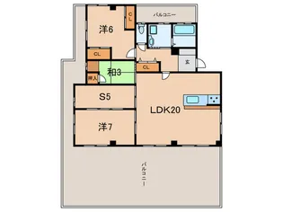 ジュネス甲東伍番館【3階】の間取り