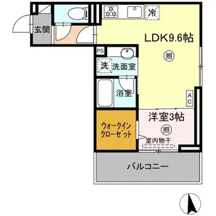 D ROOM+西町【2階】の間取り