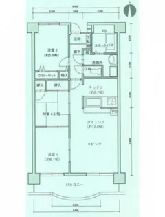 アマネセール下中野【3階】の間取り