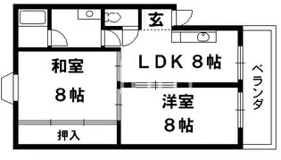 コーポラス桃山【3階】の間取り