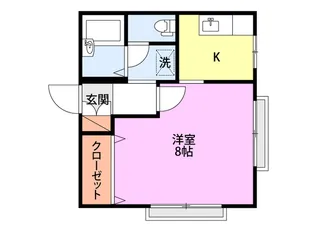 サンプロスク B【1階】の間取り