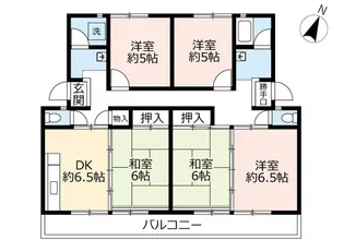 UR保見【6階】の間取り