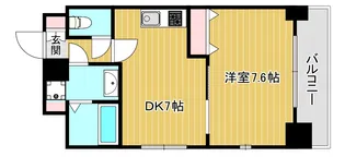 Blue Bee桜川駅前【7階】の間取り