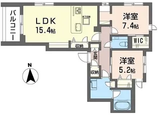 ロンド大井【1階】の間取り