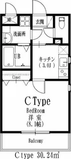 シティパレス南林間【3階】の間取り