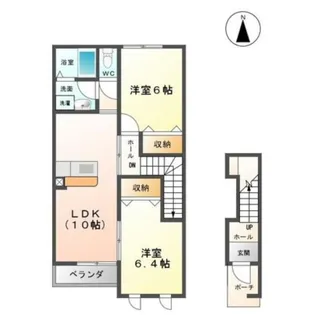 サン・ディアコート出口【2階】の間取り