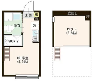 ハーモニーテラス戸越【1階】の間取り