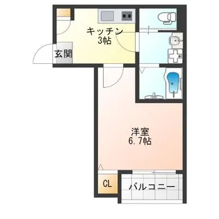 南大阪ミカーサ【1階】の間取り