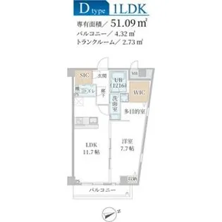 KS Grand River【6階】の間取り