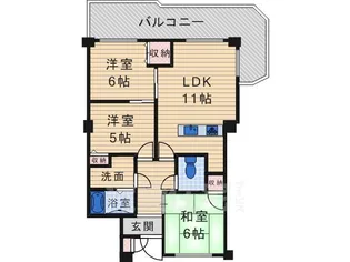 宮野コーポ【6階】の間取り