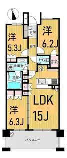 ザ・パークハウス戸塚【5階】の間取り