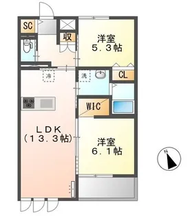 スタージェネラル【2階】の間取り