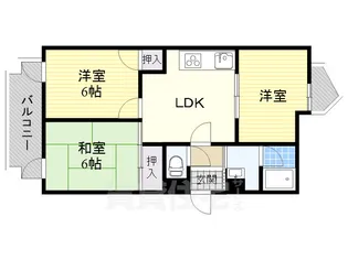 マンションラヴィング【3階】の間取り