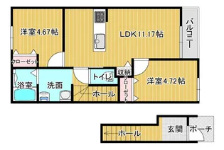 安江アパート(仮)【2階】の間取り