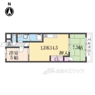 エクセル山崎【2階】の間取り