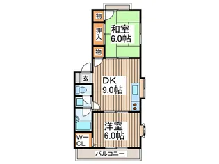 ハイツ南林間【1階】の間取り