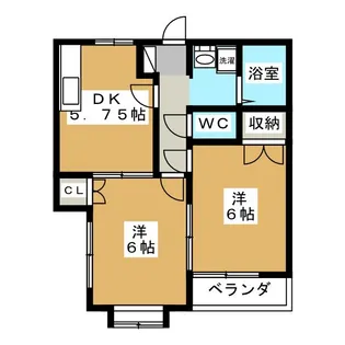 ソレアード西武【1階】の間取り