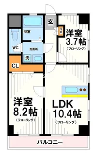 ドンジョン国領【2階】の間取り