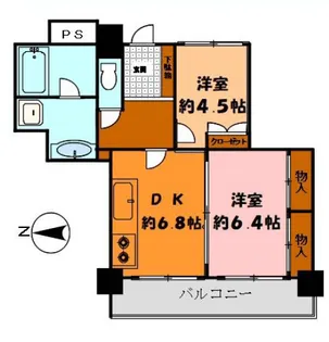 ウェルタワー深川【5階】の間取り