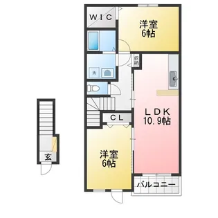 クレシア C【2階】の間取り