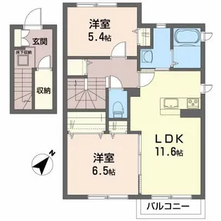 シャーメゾン さつき【2階】の間取り