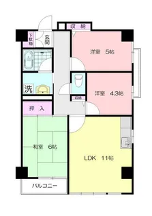 第2セジュール市ヶ尾【1階】の間取り
