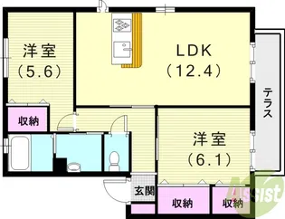 アンダンテ大久保B・C【1階】の間取り