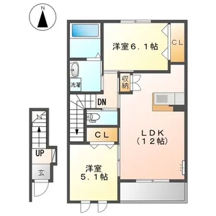 ヴァンベール【2階】の間取り