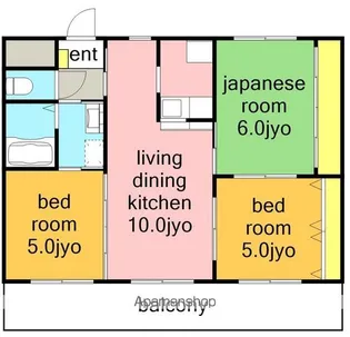 アイコート【1階】の間取り