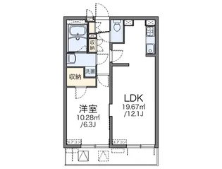 レオパレスルミエール 駒場東大【3階】の間取り