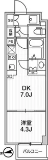 ディームス西早稲田【2階】の間取り