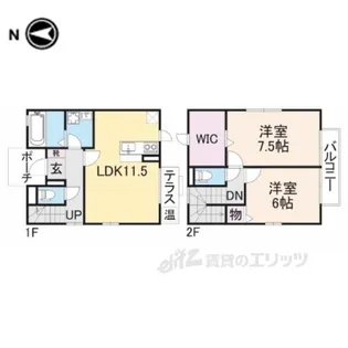 サウスヒルA棟【1階】の間取り