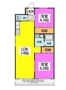 サンパール水城【3階】の間取り