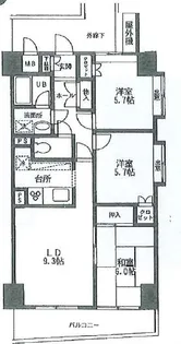 エクセラージュ船堀【6階】の間取り
