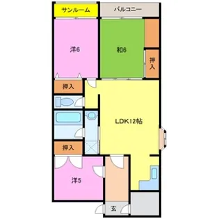 サンパーラ板垣【4階】の間取り