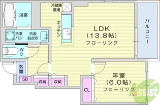 アヴニール2【1階】の間取り