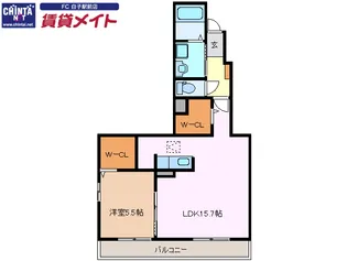 エレガント・プリムローズ【1階】の間取り