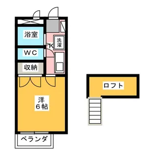 ウイングコート中藤 B【1階】の間取り