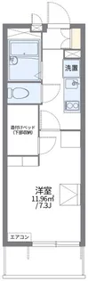 レオパレスあさがお【1階】の間取り