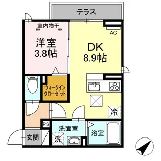 ONE UNIVERSITY PLACE【1階】の間取り