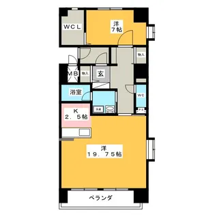 SOPHIA IZUMO【7階】の間取り