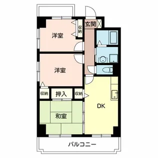 メディオグリシーナF【1階】の間取り