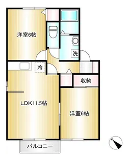 セジュール輝希B【1階】の間取り