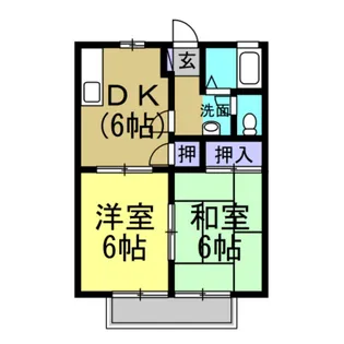 サンライフ・テラモトA棟【1階】の間取り