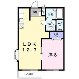 エルディム中三川【2階】の間取り