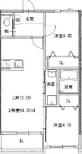 メゾンクレール野口【2階】の間取り